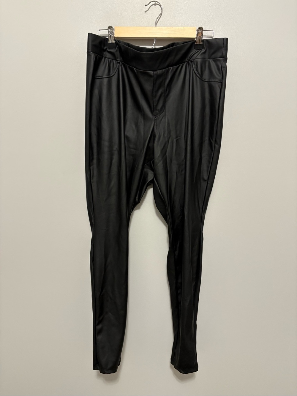 Torrid Black Faux Leather Moto Leggings